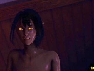 Witcher futa yennefer folla triss merigold 3d animación