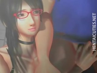 Diva 3D anime geek young teenager gives fellatio