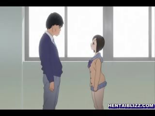 Allettante giapponese hentai scuola mista prende leccato suo rosa fica e har