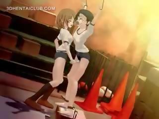 Tied Up Hentai darling Gets Cunt Vibed Hard