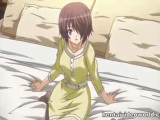 Charming busty anime femme fatale banged