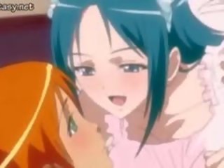 Terrific anime kasambahay freting miyembro at makakakuha ng slammed