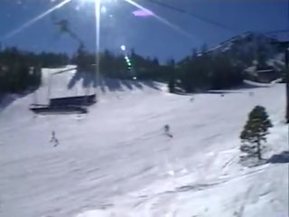 Attractive brunette fucked hard 1 hour 10 min after snowboarding