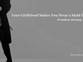 Savo lassie introduces jūs dėvėti a tarnaitė uniforma - žavus audio (femdom)