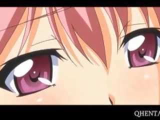 Rosa behaart anime schule puppe isst pecker auf knie