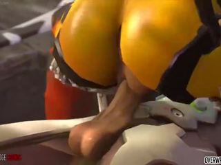Sexually aroused and Naughty Tracer from Overwatch gets Pussy.