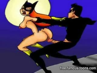 Batman 와 캣우먼 과 batgirl 향연