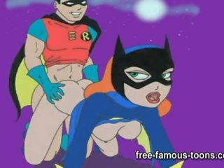 Batman avec catwoman et batgirl orgies
