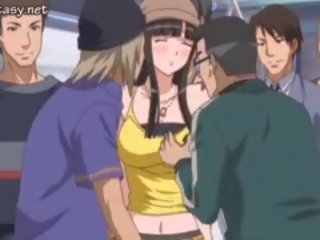 Sedutor anime gaja sexy obtendo rubbed