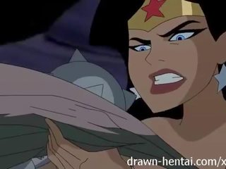 Justice league hentai - dy chicks për batman pecker