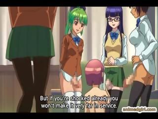 Plavky anime transsexuál diva dostane olizovať ju veľký penis