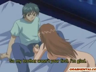 Slutty manga model teenager with enormous Tits gets assfucked by her brothers boyfrien