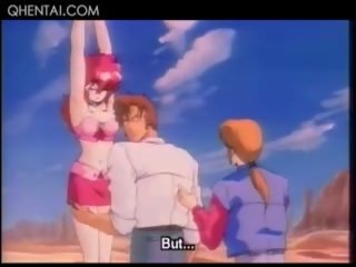 Redhead Hentai xxx movie Slave Gets Snatch And Boobs Toyed