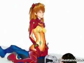 Evangelion رسوم متحركة مع جذاب اسوكا