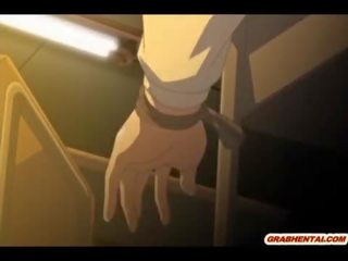 Chains エロアニメ 男女共学の 尻 dildoed と assfucked