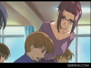 Charming School Teacher Forcing Her Student To Please Her Cunt