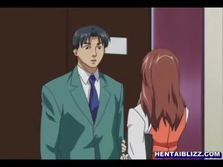 Hairy Pussy Office cookie Hentai Handjob By Her Boss