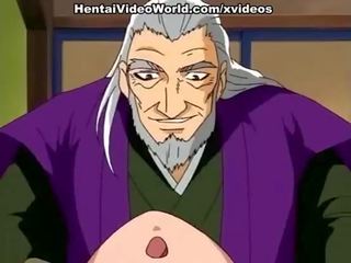 Otäck animen dotter fucks med äldre människa