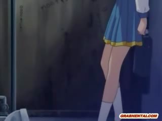 Jepang mahasiswi animasi mendapat seks dengan memasukkan jari dia bokong