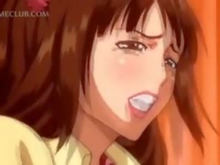 3d anime elskerinne blir fitte knullet opp skjørtet i seng