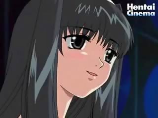 Bewitching hentai maly in miniskirt takes off her clothes and