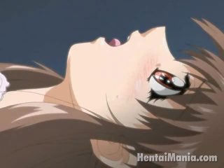 Miellyttävä anime äkäpussi saaminen vaaleanpunainen kalju kusipää nuolaisi mukaan hänen companion