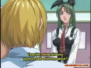 Busty hentai trẻ phụ nữ được fucked lược qua cô ấy giáo viên