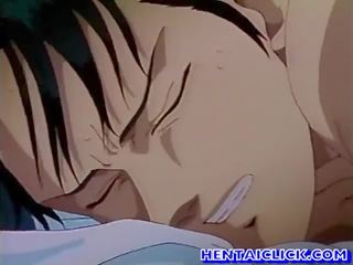 Hentai stripling gets his tight ass fucked in bed
