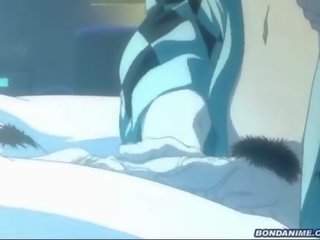 A sleeping hentai young female takes a dick and a bukkake