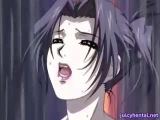 Anime milf hottie gets a manhood in her asshole
