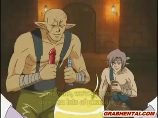 Sexy hentai elf double penetration in the guo